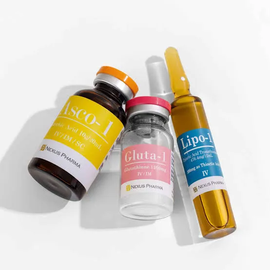 Snow White Drip IV Gluta-1 Lipo-1 Asco-1 Whitening Sets Brightening Skin Care