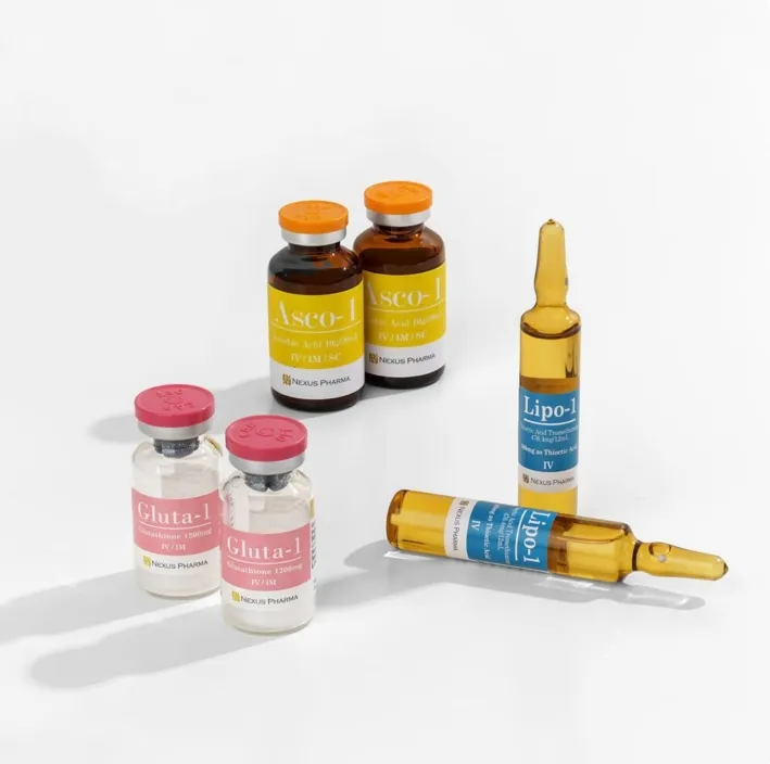 Snow White Drip IV Gluta-1 Lipo-1 Asco-1 Whitening Sets Brightening Skin Care